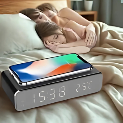 Chargeur Réveil Bluetooth – Charge rapide & Écran LED