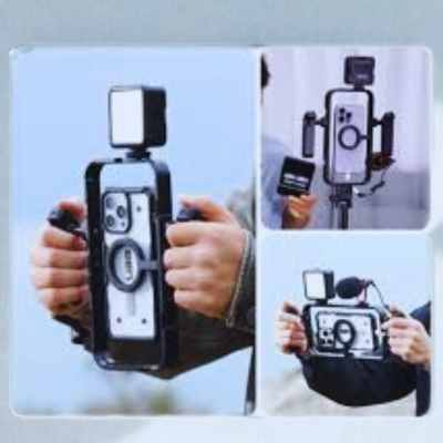 Kit de Stabilisation Smartphone Professionnel - Support, Microphone et Éclairage LED Intégrés