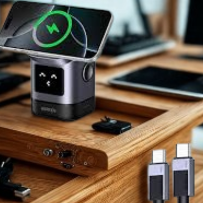 Chargeur sans fil 3-en-1 pour téléphone et smartwatch - Station de recharge rapide